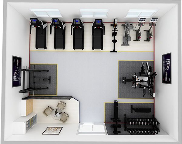 80平方健身房配置方案-广西bsports(中国)体育健身器材有限公司官网