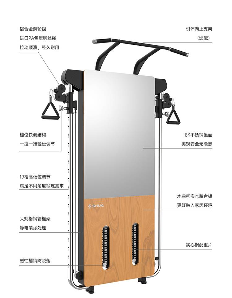 SH-G699 壁挂式拉绳训练器-广西bsports(中国)体育健身器材有限公司官网